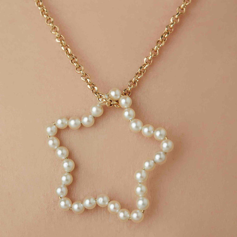 Starstruck Loop in Pearls on Chain