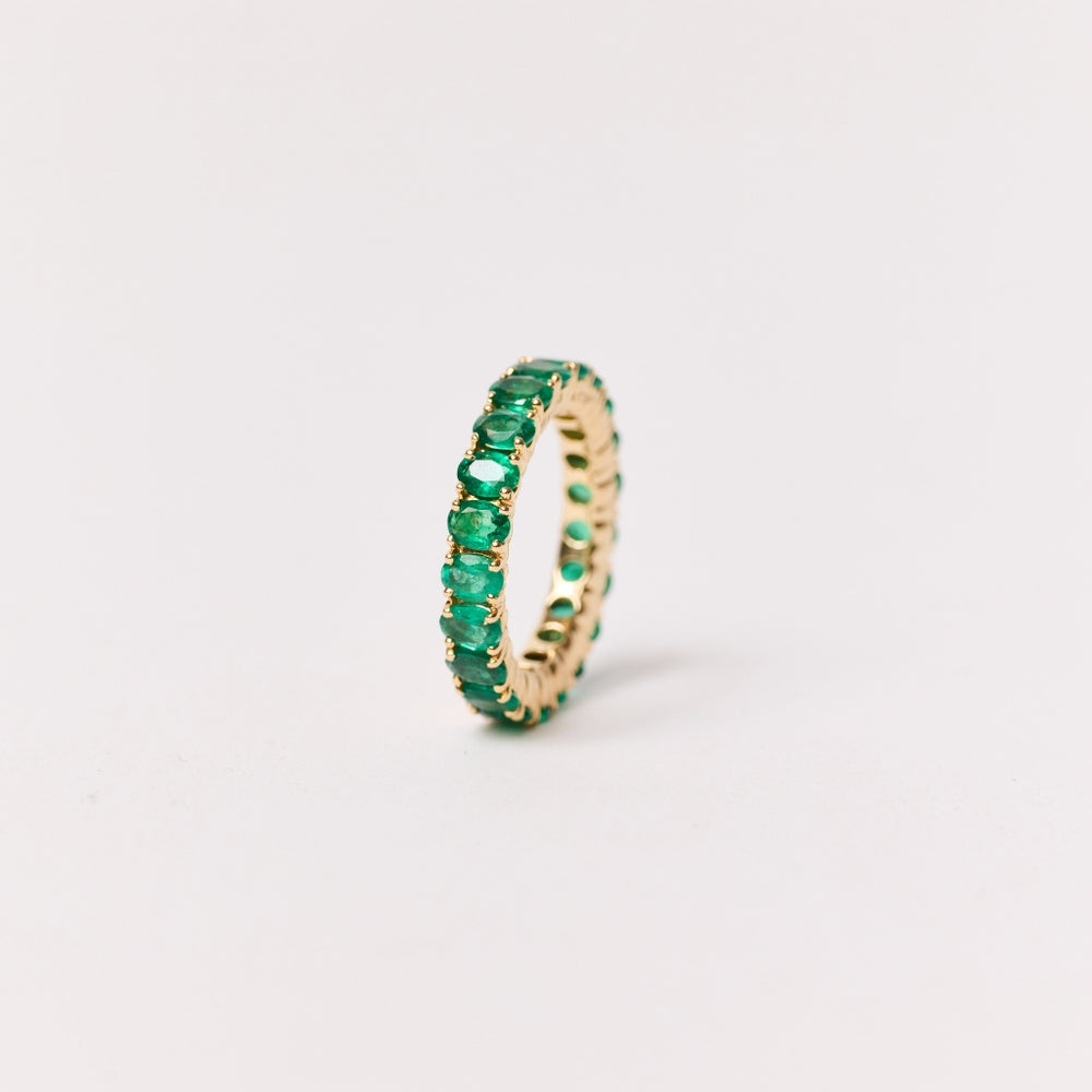 Oval Emerald Eternity Ring