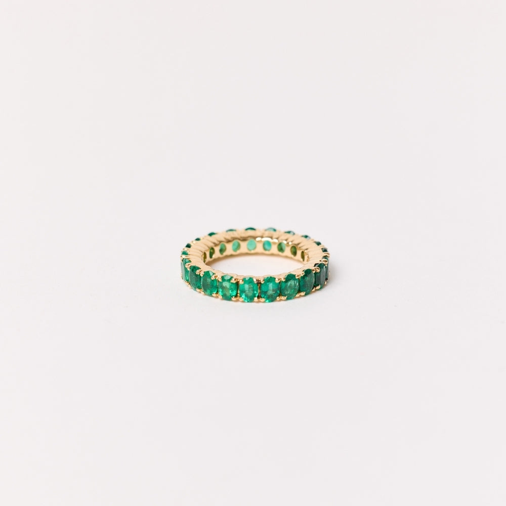 Oval Emerald Eternity Ring