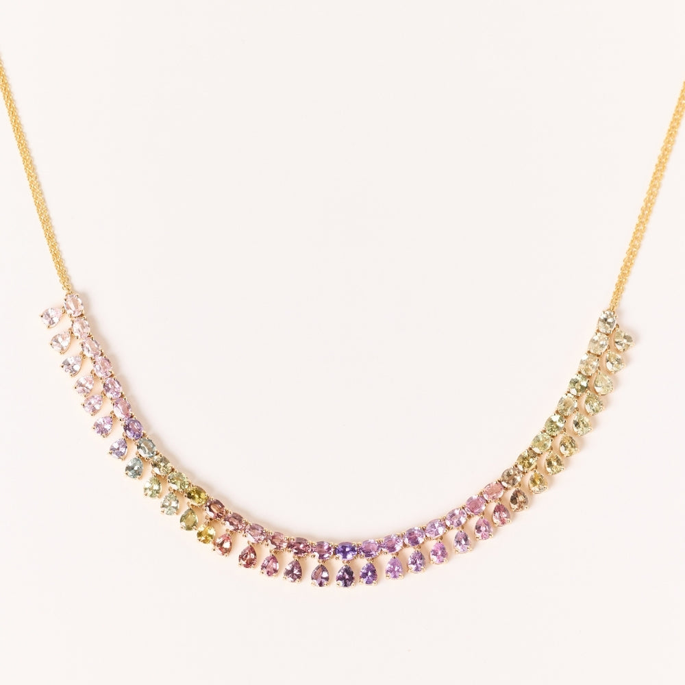 Two-of-a-Kind Multi-coloured Sapphire Choker