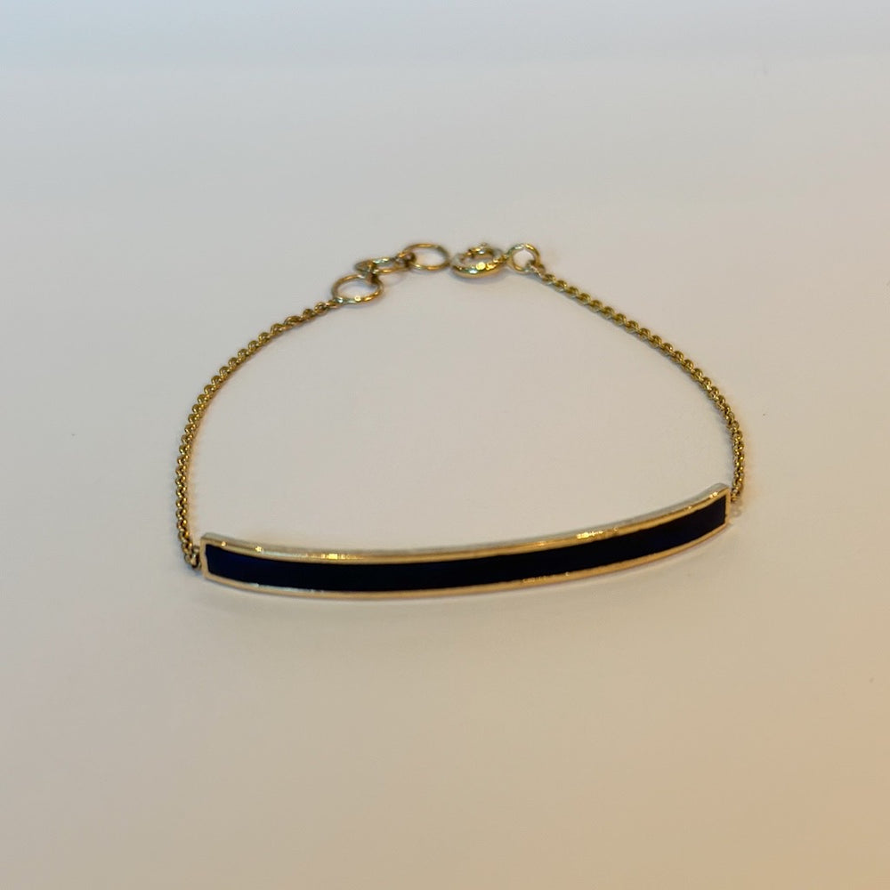 Bar Bracelet on Chain With Enamelling