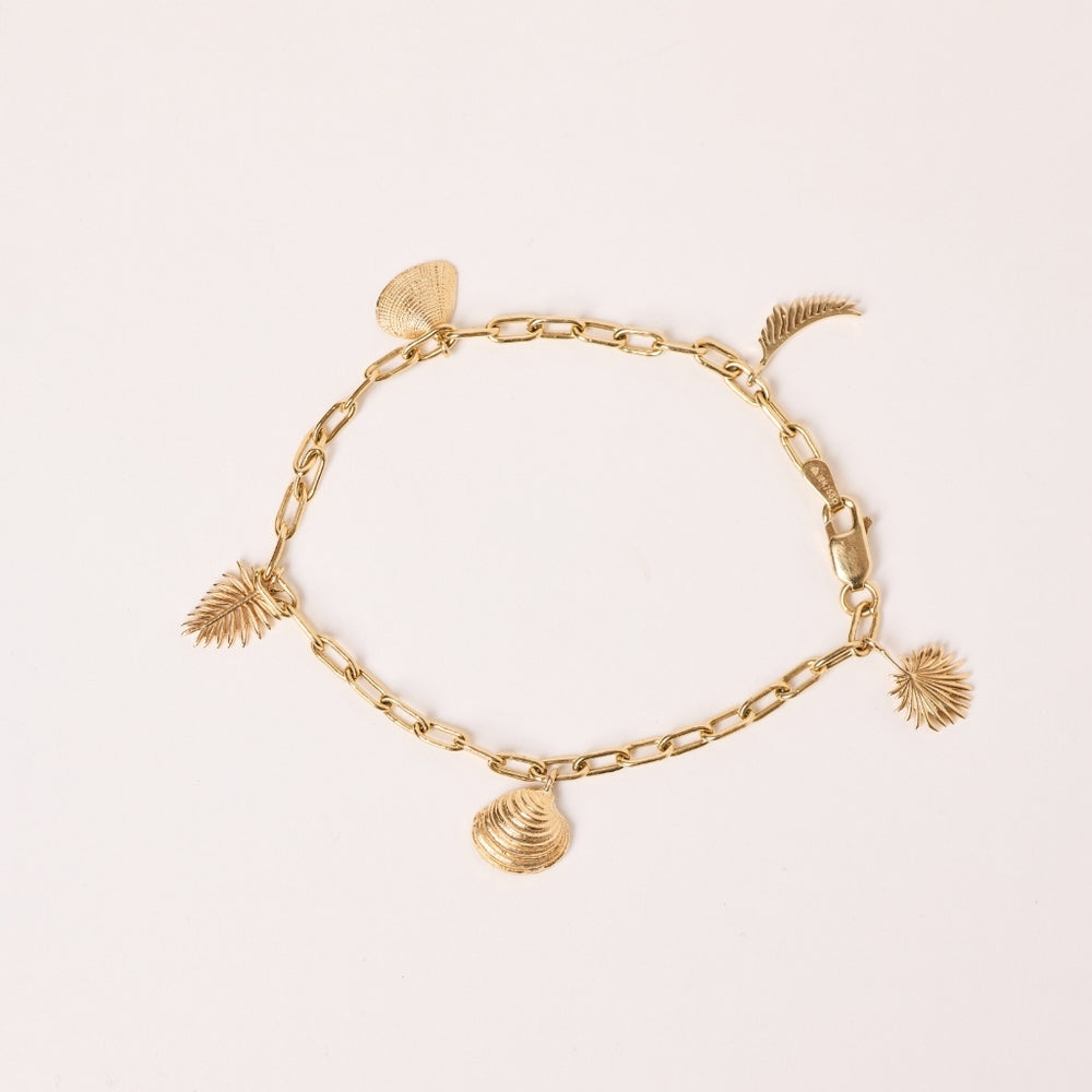 Palms & Shells Charm Bracelet