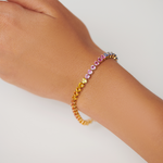 Rainbow Bracelet in Heart Sapphires