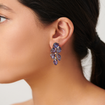 In Full Bloom Earrings in Rose-cut Sapphires and Diamonds