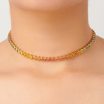 Rainbow Sapphire Choker Necklace