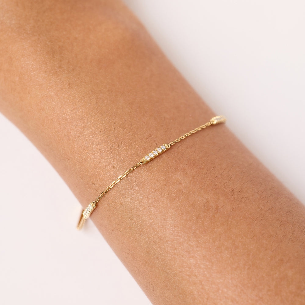 Mini Diamond Bar Bracelet