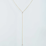 Diamond Lariat Necklace with Mixed Shapes
