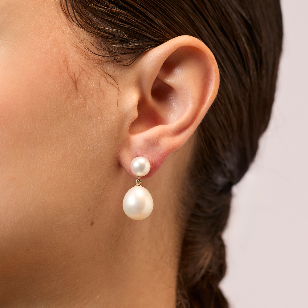 Aina Earrings with South Sea Pearls