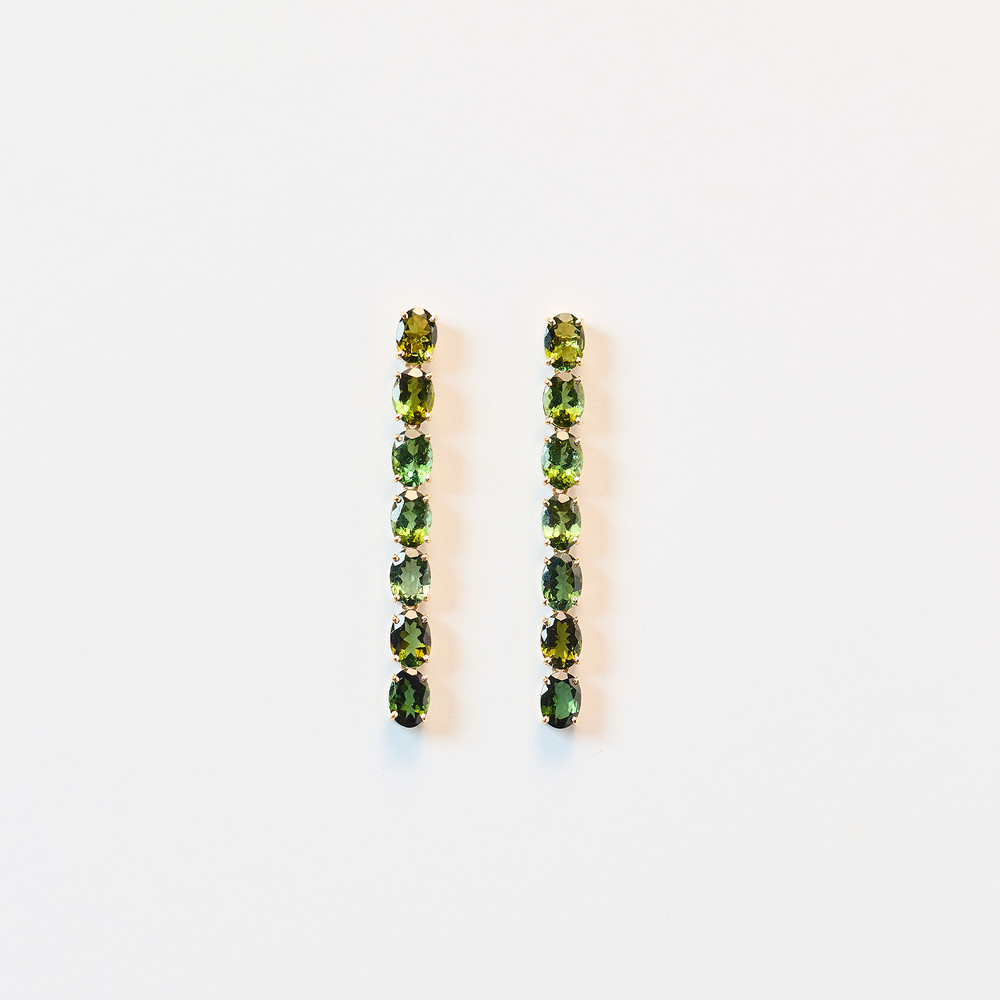 Dappled Green Tourmaline Earrings