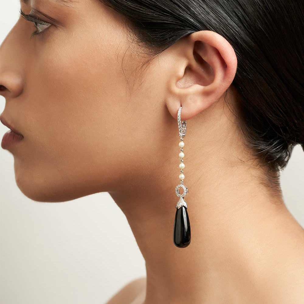 Big Black Pearl Earrings Women | Luxury Pearl Stud Earrings Big - Fashion  Big - Aliexpress