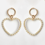 All-Heart Loops in Pearls + Medium Hoops