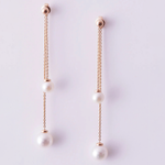 Double the Swing Earrings with Pearls