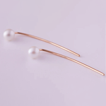 Straight Up Earrings with Pearls