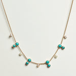 Rani Turquoise, Diamond and Pearl Necklace