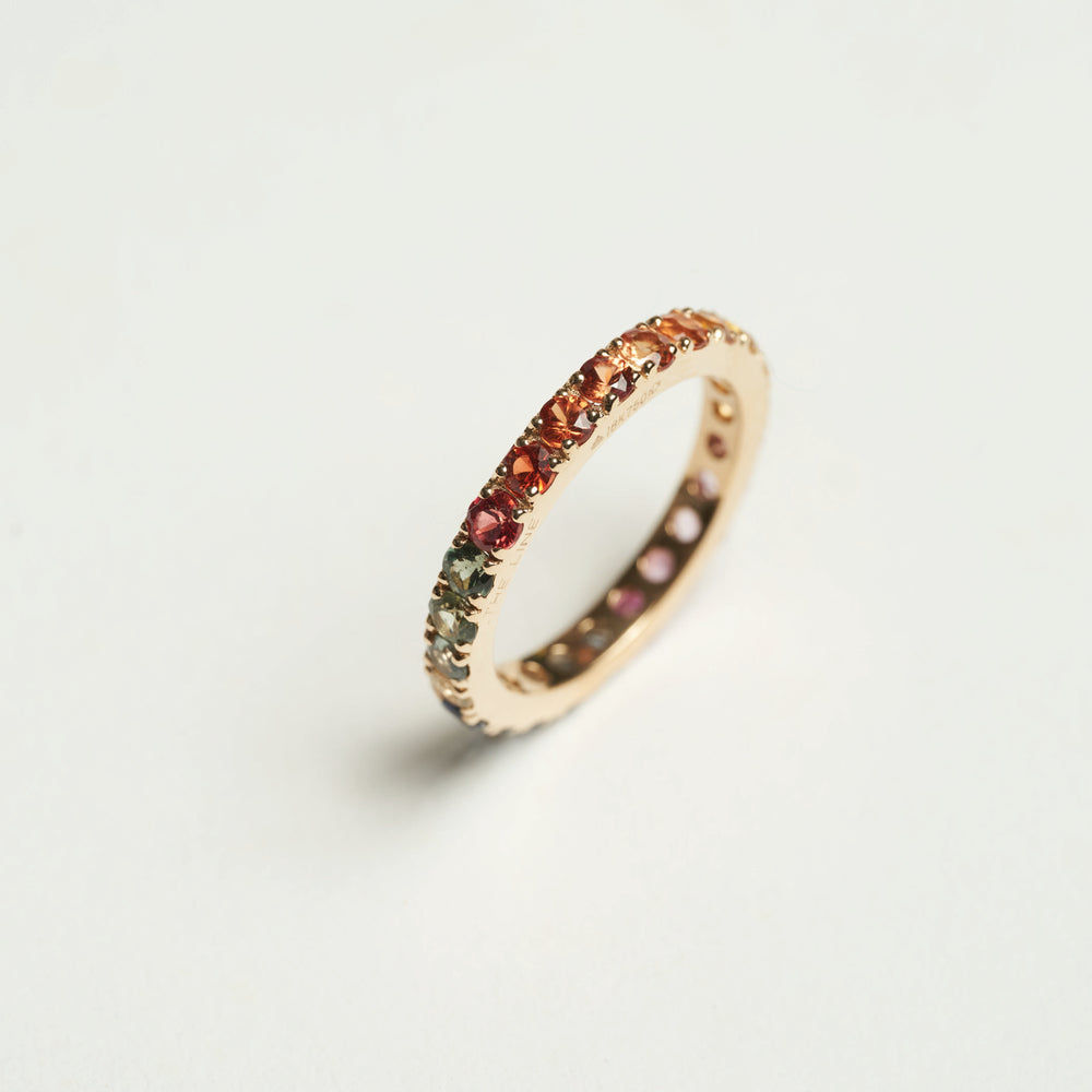 Pink Ombré Sapphire Eternity Band - Camille Louise Jewellery