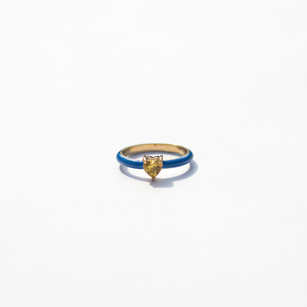 Thin Green Enamel Diamond Ring – KAJ Fine Jewellery