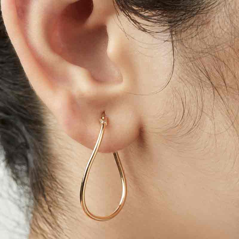 Rope Twist Huggie Hoop Earrings - Gold