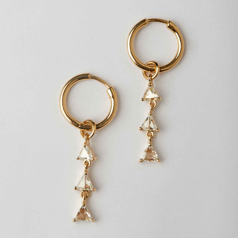 rosecut diamond earrings 18k gold