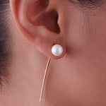 Straight Up Earrings with Pearls