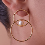 Seeing Double Earrings with Pearls