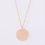 Reversible Zodiac enamel necklace in gold and diamonds