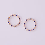 Always & Forever Hoop Studs with Blue Sapphires & Diamonds