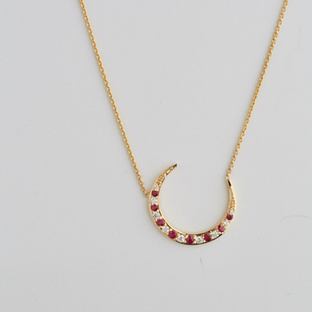 Crescent Moon Pendant Necklace | Caitlyn Minimalist