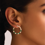 Bali Earrings with Akoya Pearls ft. Gemfields Zambian Emeralds
