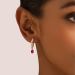 Kundal Earrings with Akoya Pearls ft. Gemfields Mozambique Rubies