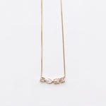 Curved Bar Necklace with Rose-cut Diamonds