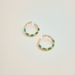 Bali Earrings with Akoya Pearls ft. Gemfields Zambian Emeralds