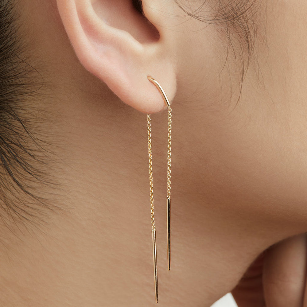 Long Chain Earrings - Abhika Jewels